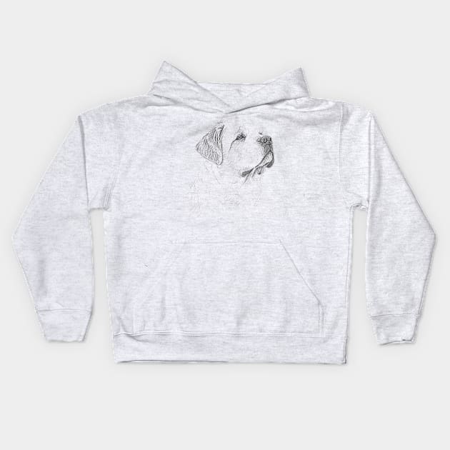 Peaceful Cute Bulldog Kids Hoodie by HappyDigital